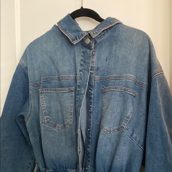 Eloquii Blue Denim Jumpsuit - Picture 2 of 4